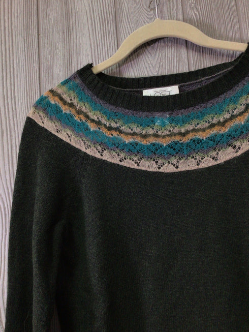 Loft Sweater wool-cashmere fairisle Size Small